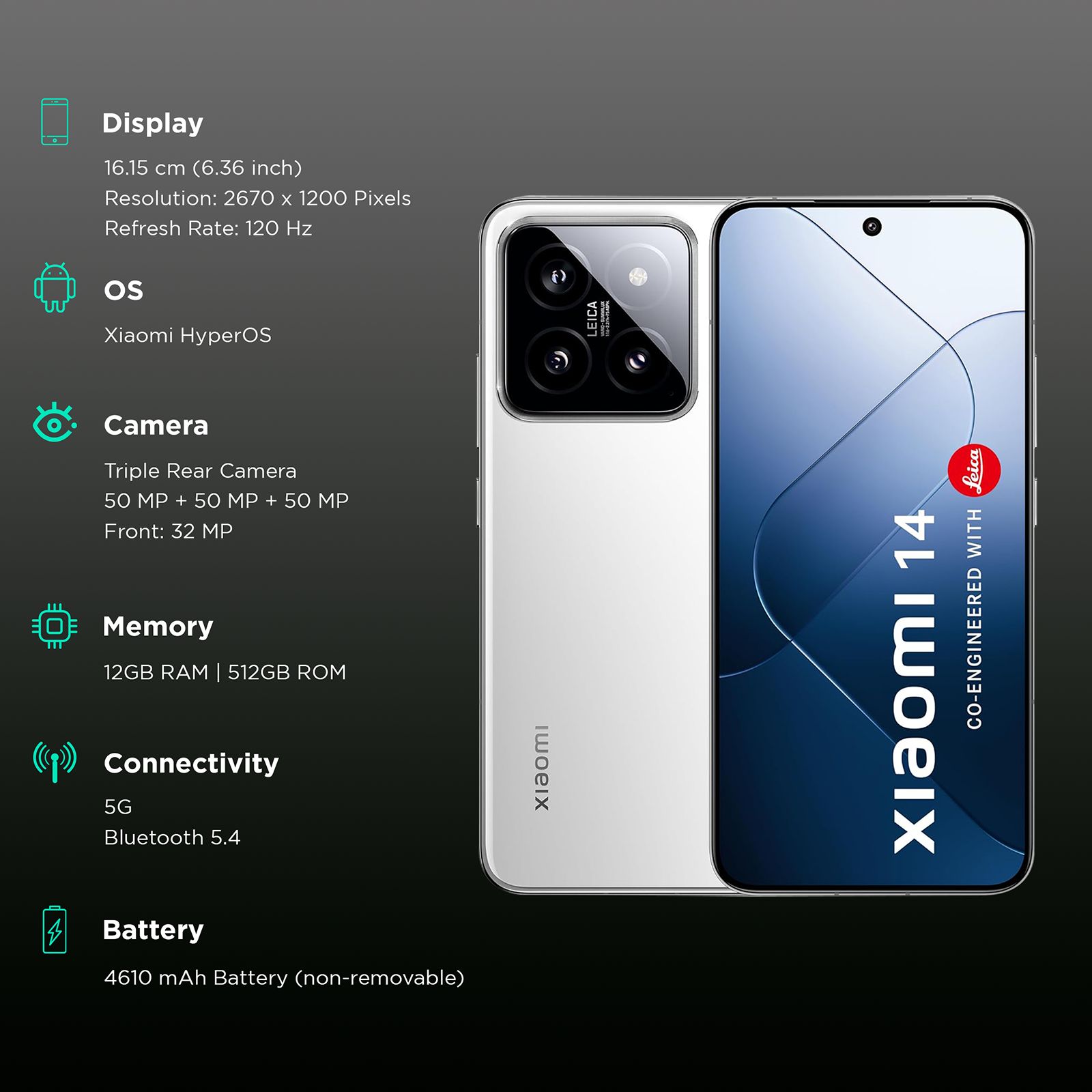 Xiaomi 14 ホワイト12GB RAM 256GB ROM SIM フリー Buy Xiaomi 14 5G (12GB RAM, 512GB, Classic White) Online – Croma